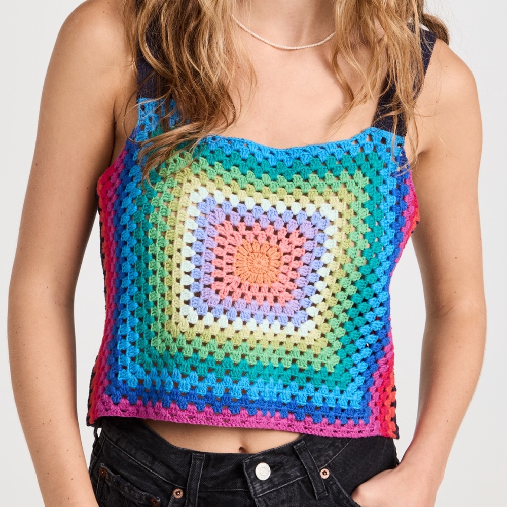 Pistola Denim Vivienne Top, size small, Navy Rainbow, perfect condition